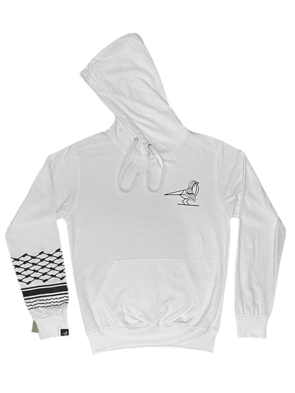 Keffiyeh Lightweight Hoodie - White