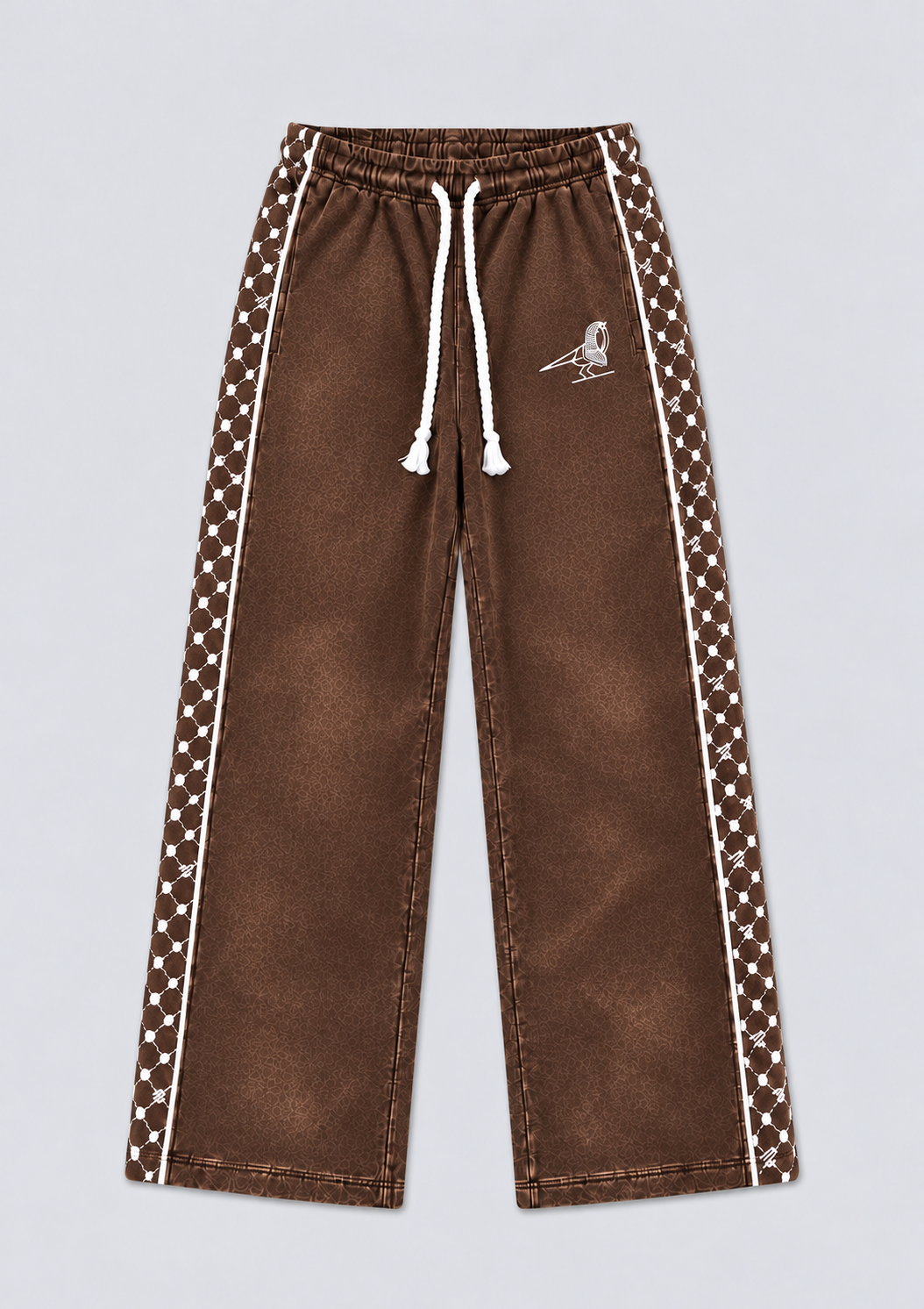 Keffiyeh Sweatpants - Brown