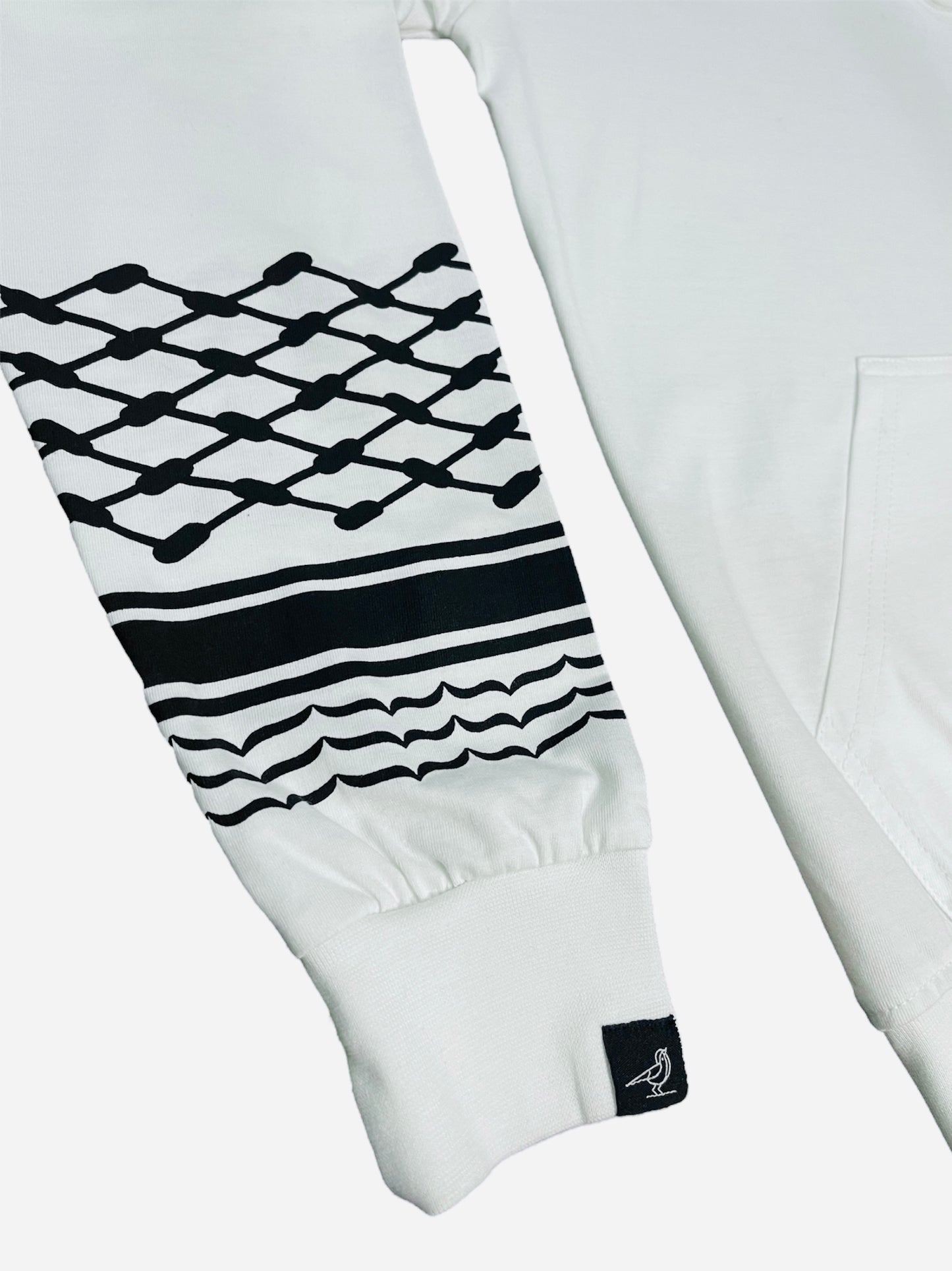 Keffiyeh Lightweight Hoodie - White