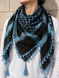 Black + Aqua Blue Keffiyeh