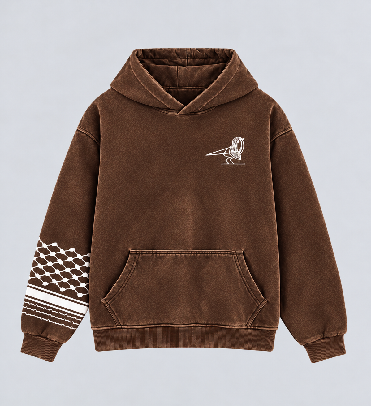 Keffiyeh Hoodie - Brown