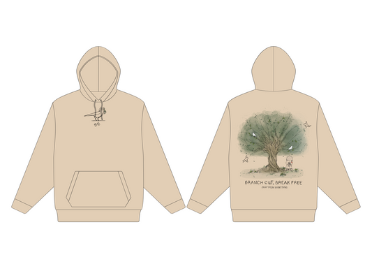 Olive Tree Hoodie - Tan