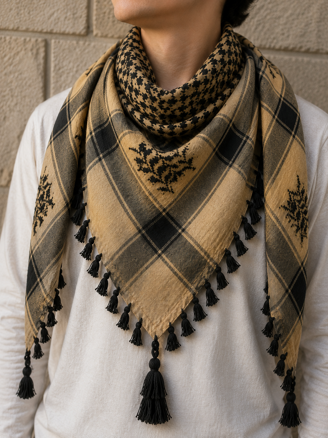 Gold + Black Keffiyeh