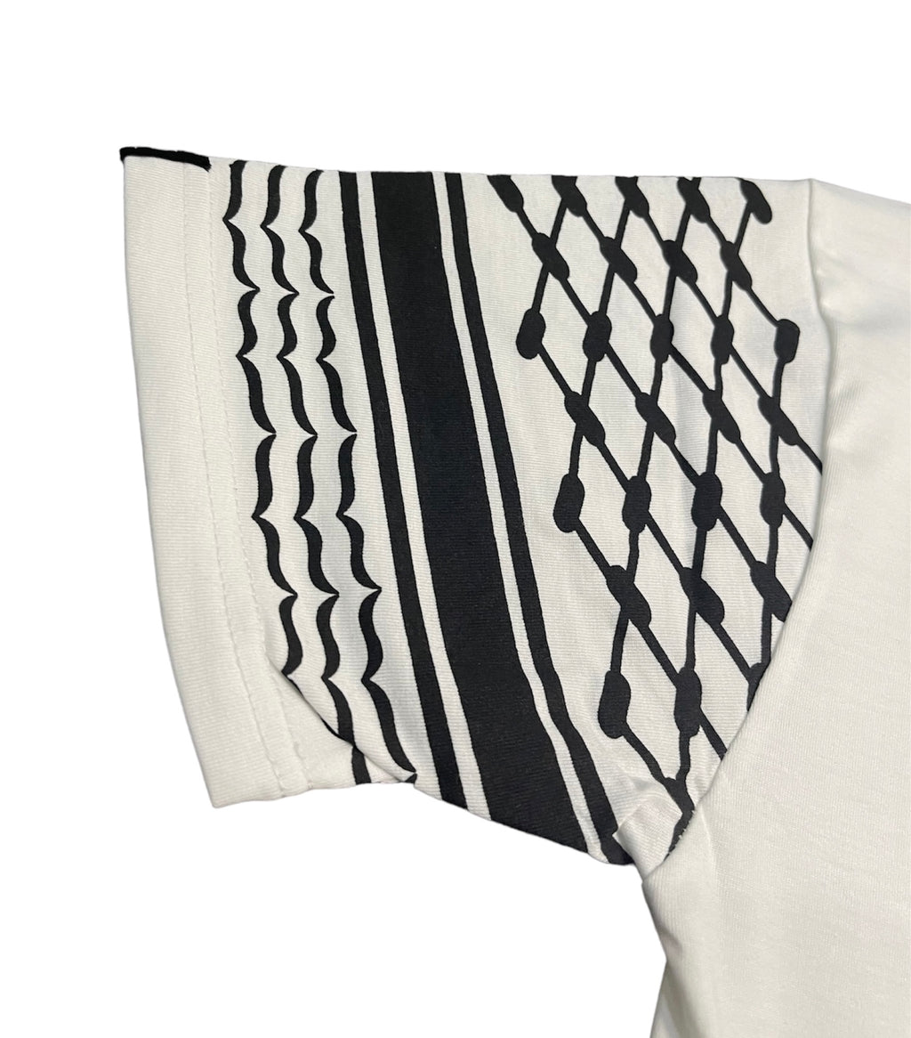 Keffiyeh Short Sleeve - White