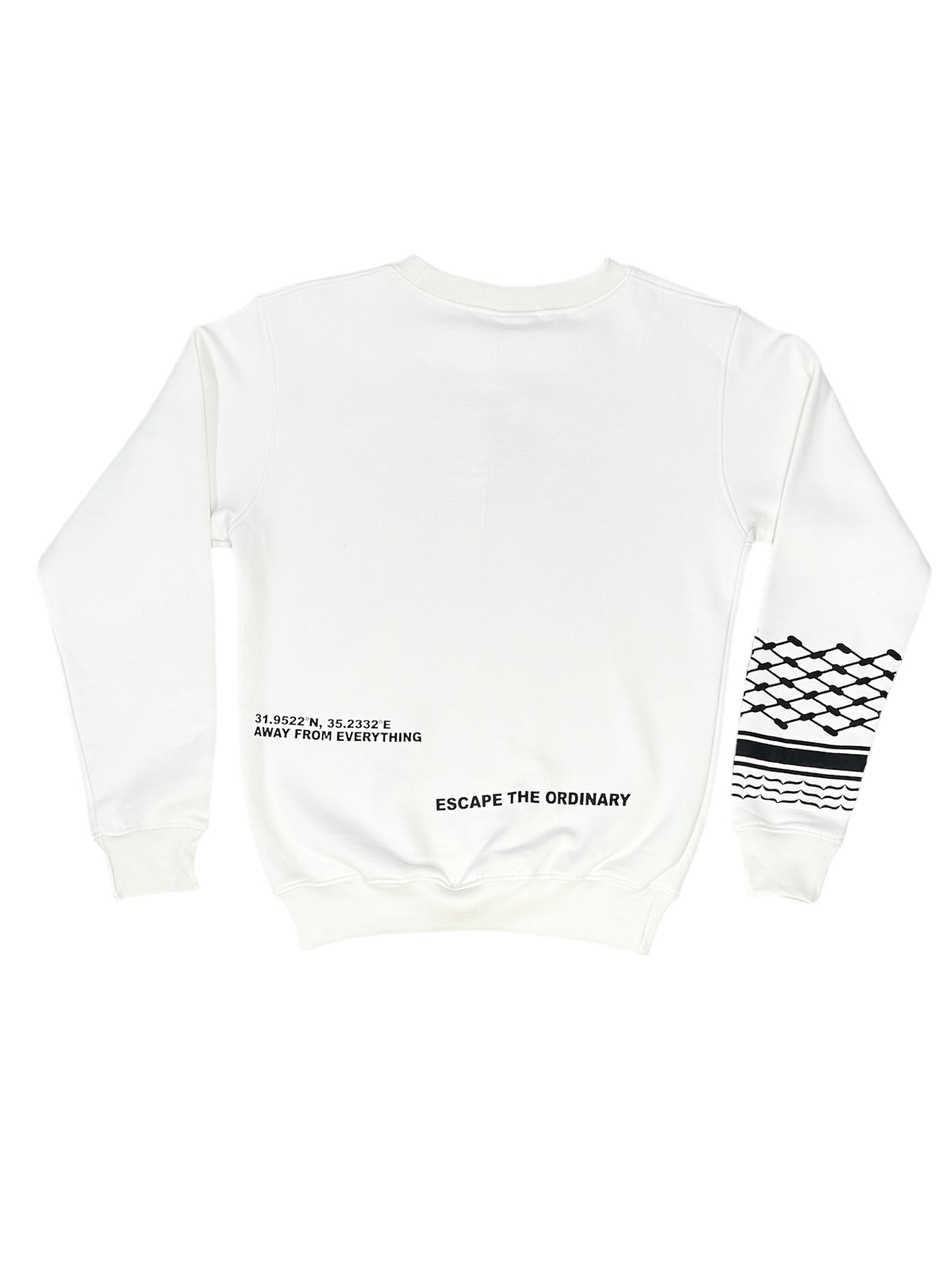 Keffiyeh Sweatshirt - White