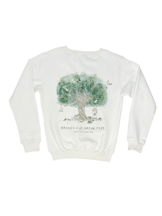 Olive Tree Sweatshirt - White