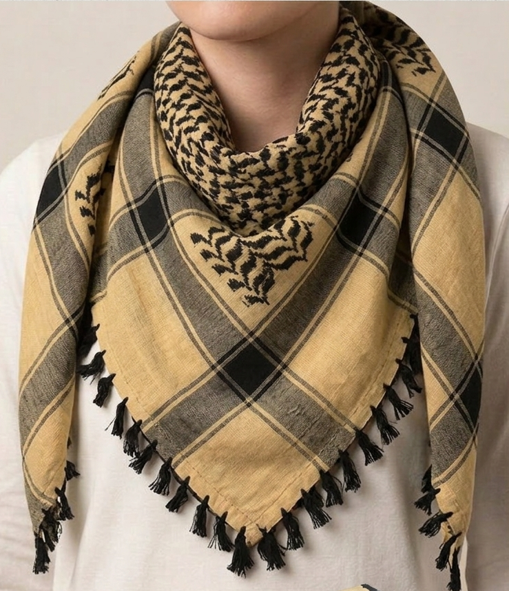 Gold + Black Keffiyeh