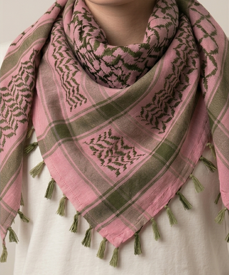 Green + Pink Keffiyeh