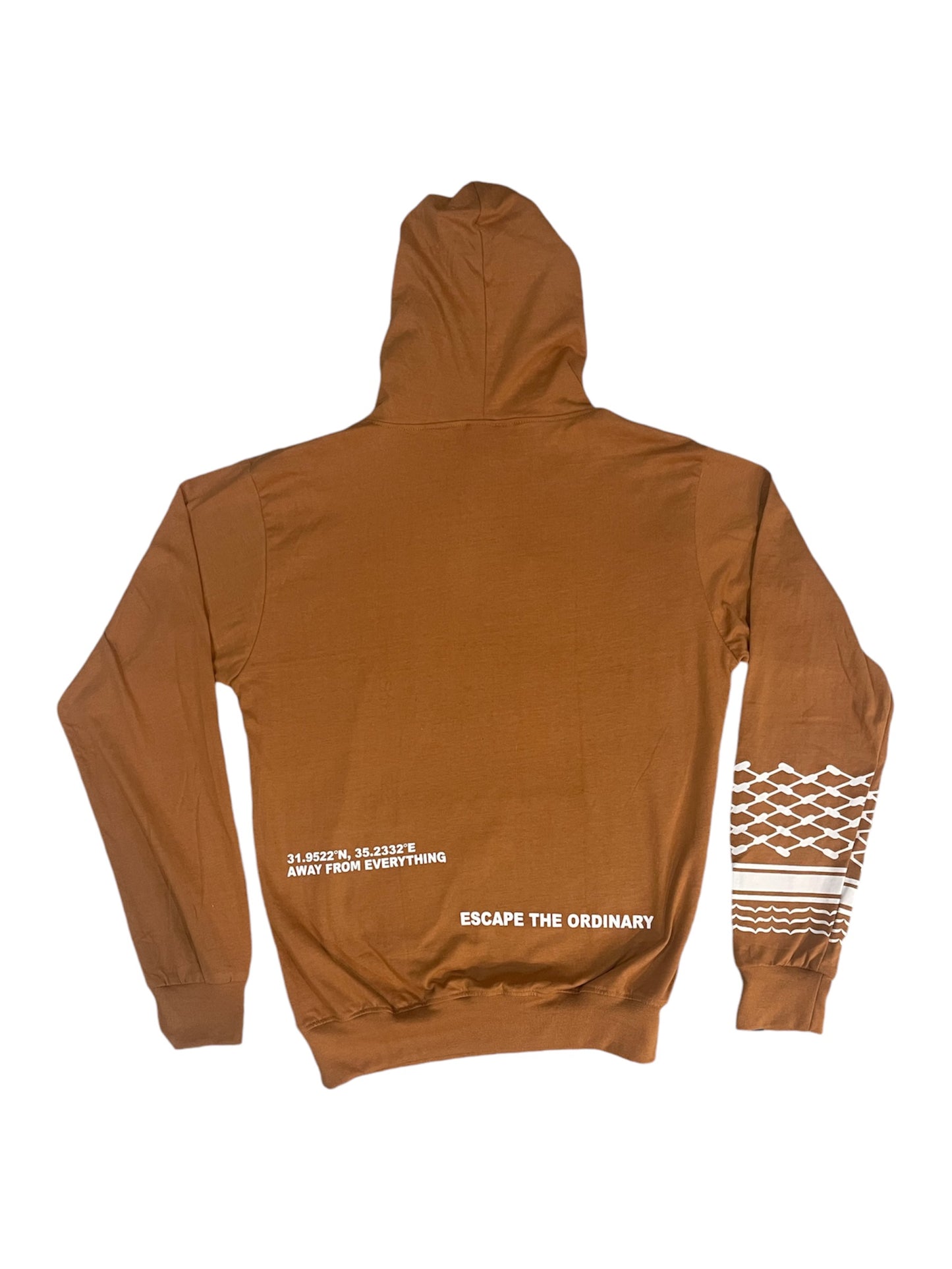 Keffiyeh Lightweight Hoodie - Brown