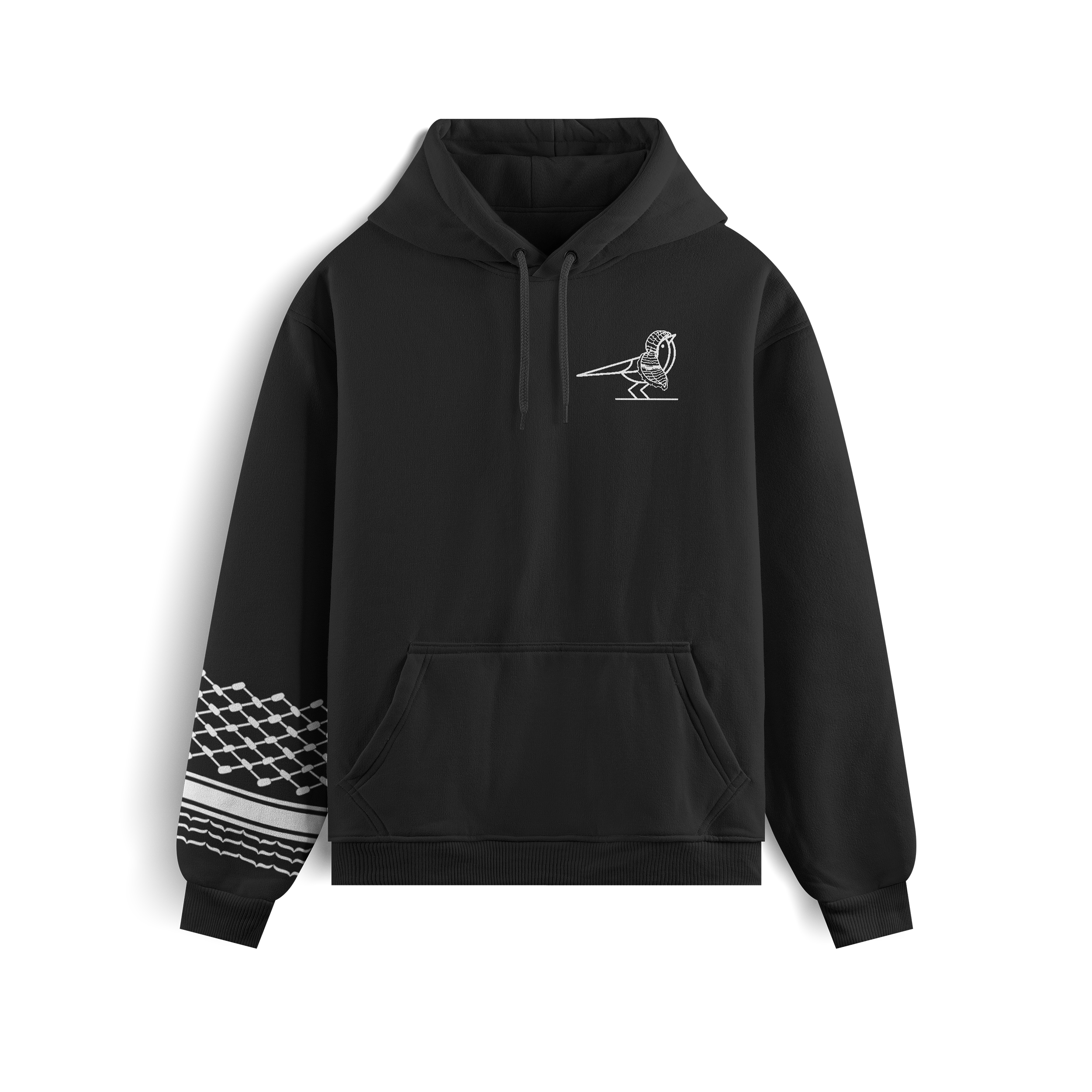 Keffiyeh Hoodie - Black