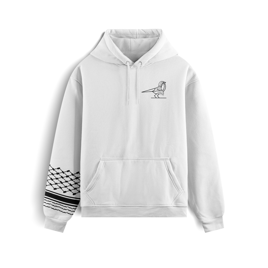 Keffiyeh Hoodie - White