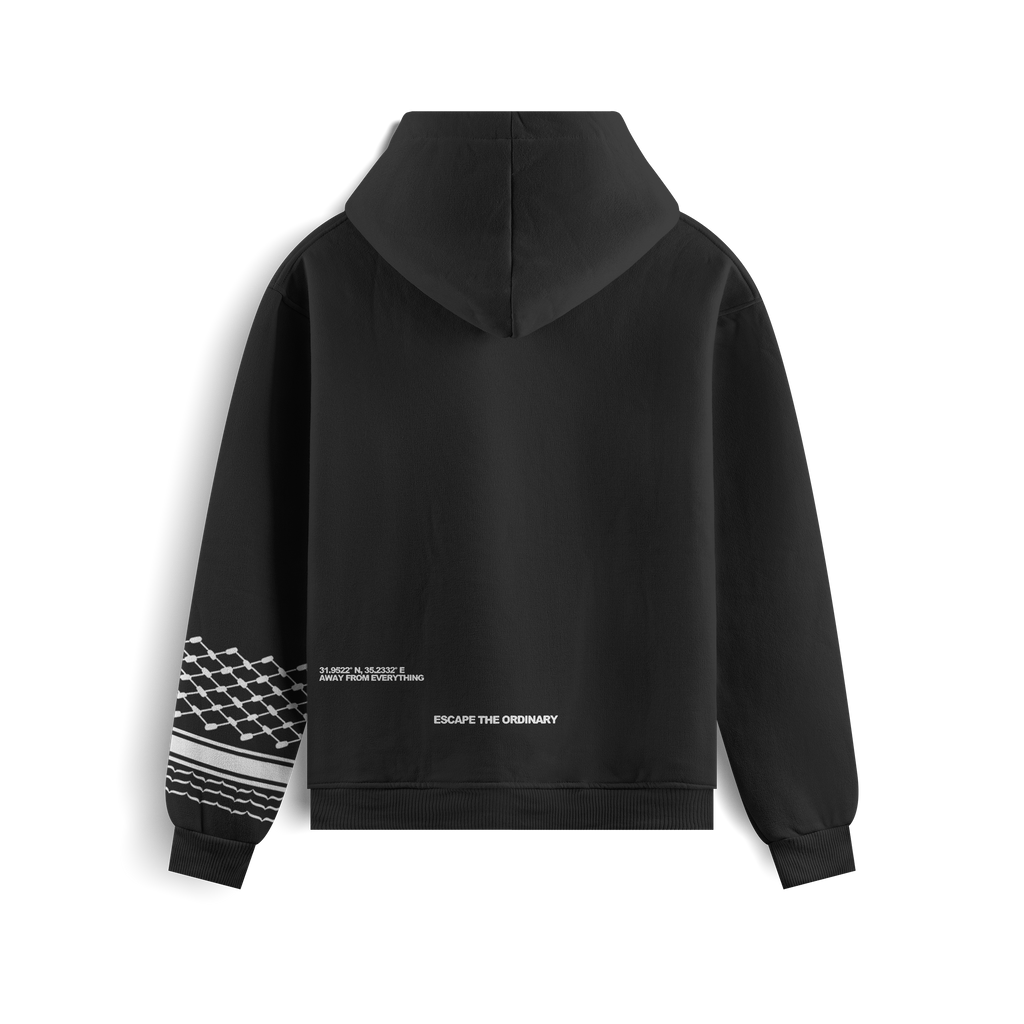 Keffiyeh Hoodie - Black