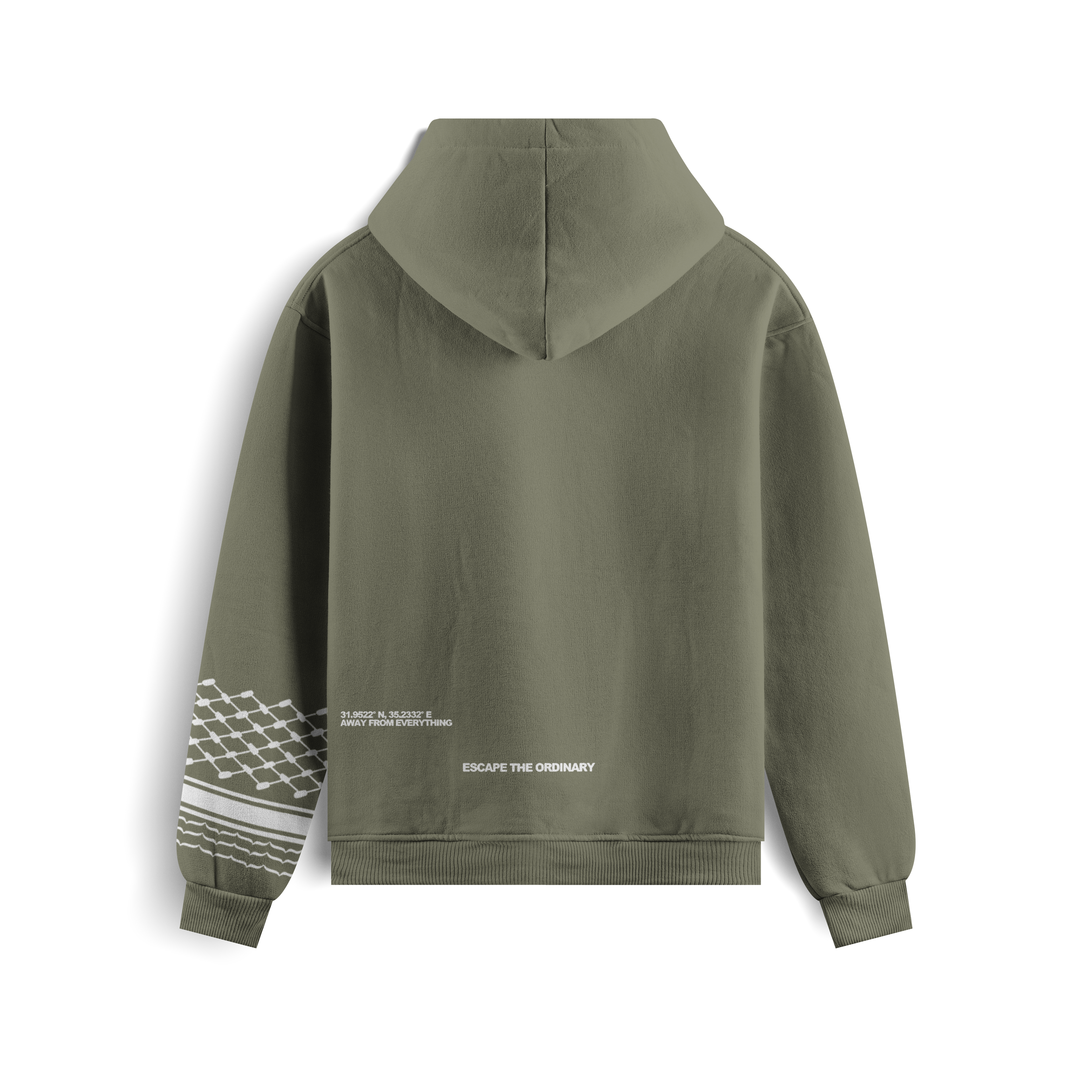 Youth Keffiyeh Hoodie - Green