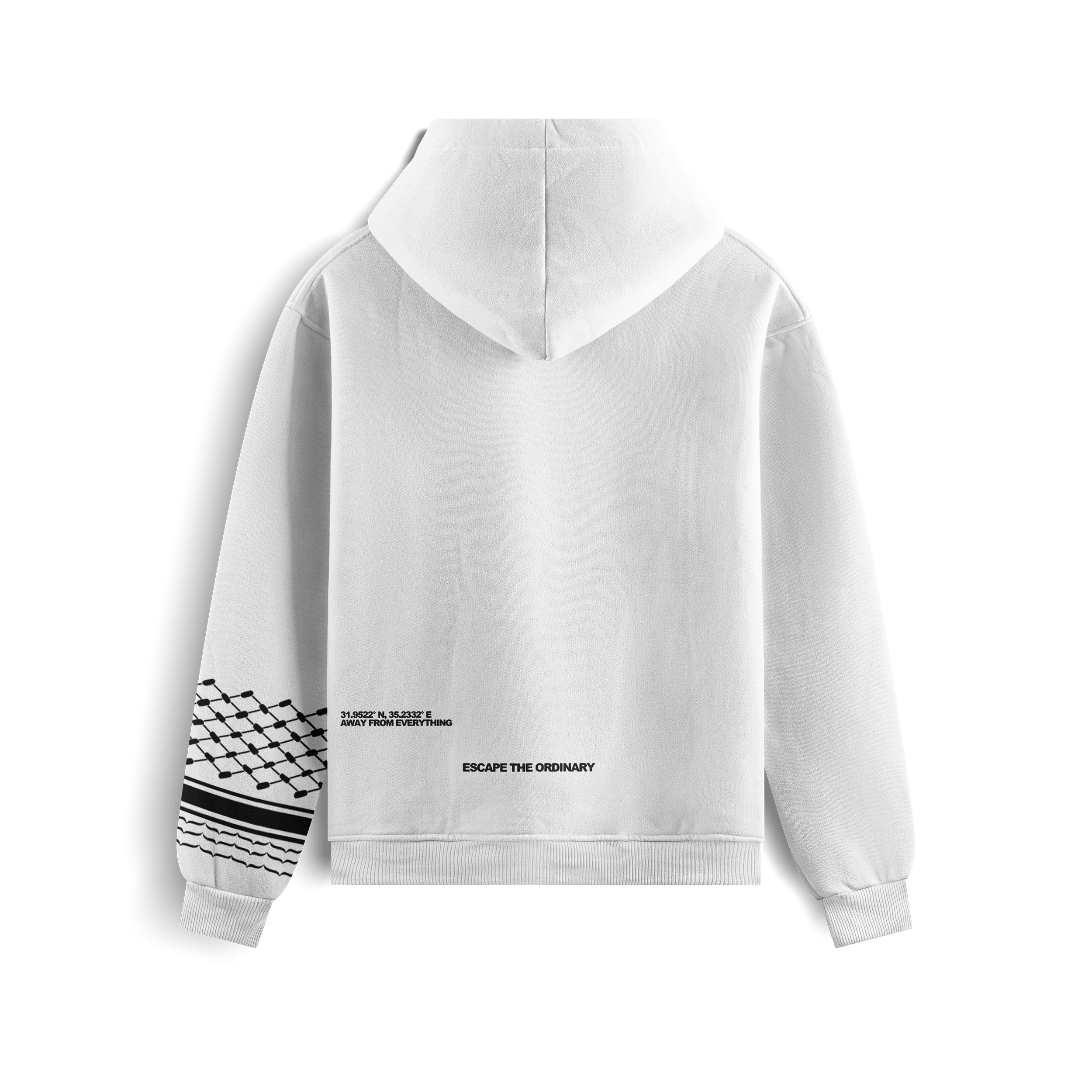Keffiyeh Hoodie - White
