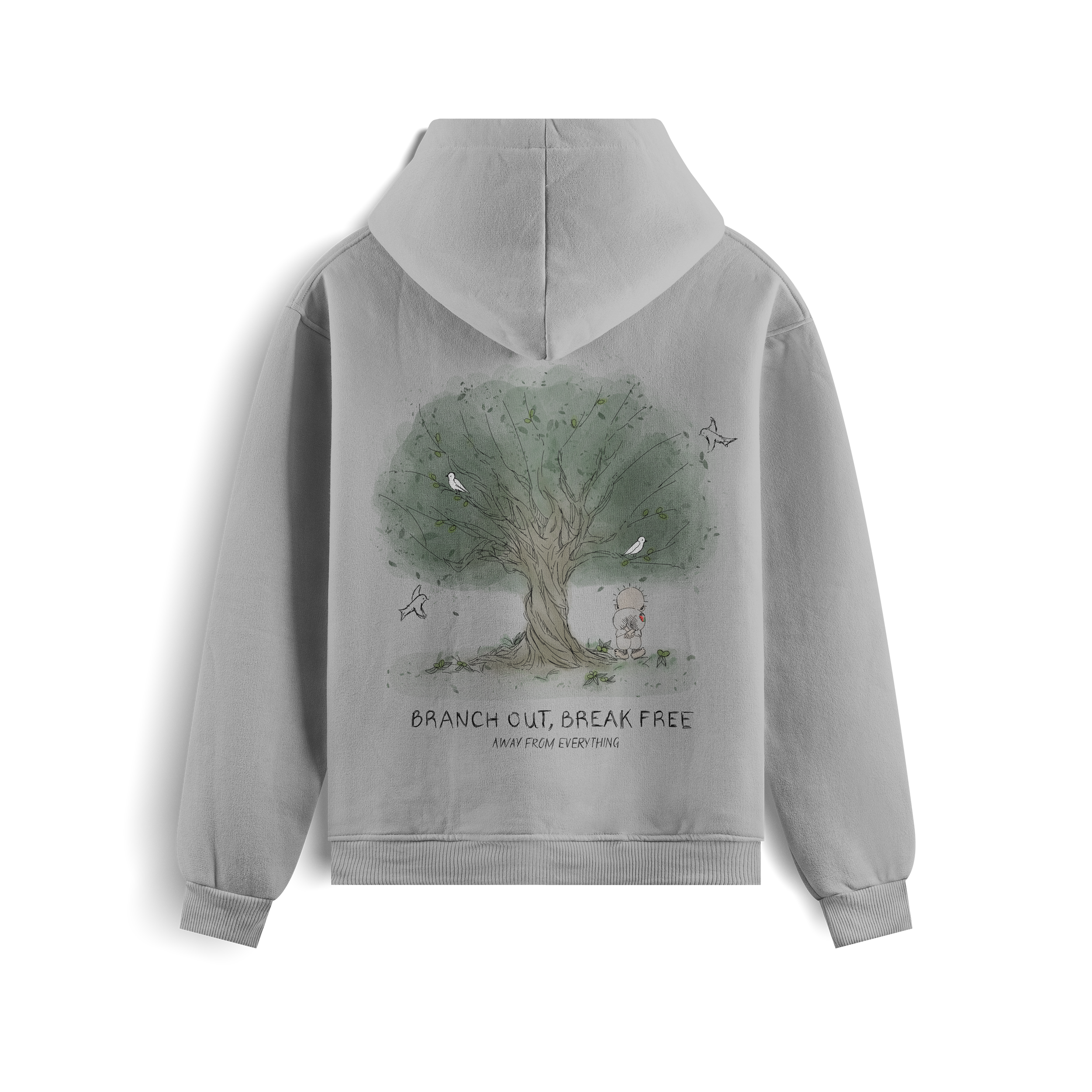 Olive Tree Hoodie - Grey