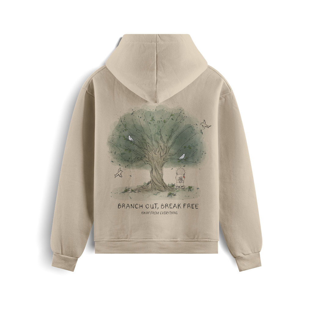 Youth Olive Tree Hoodie - Tan