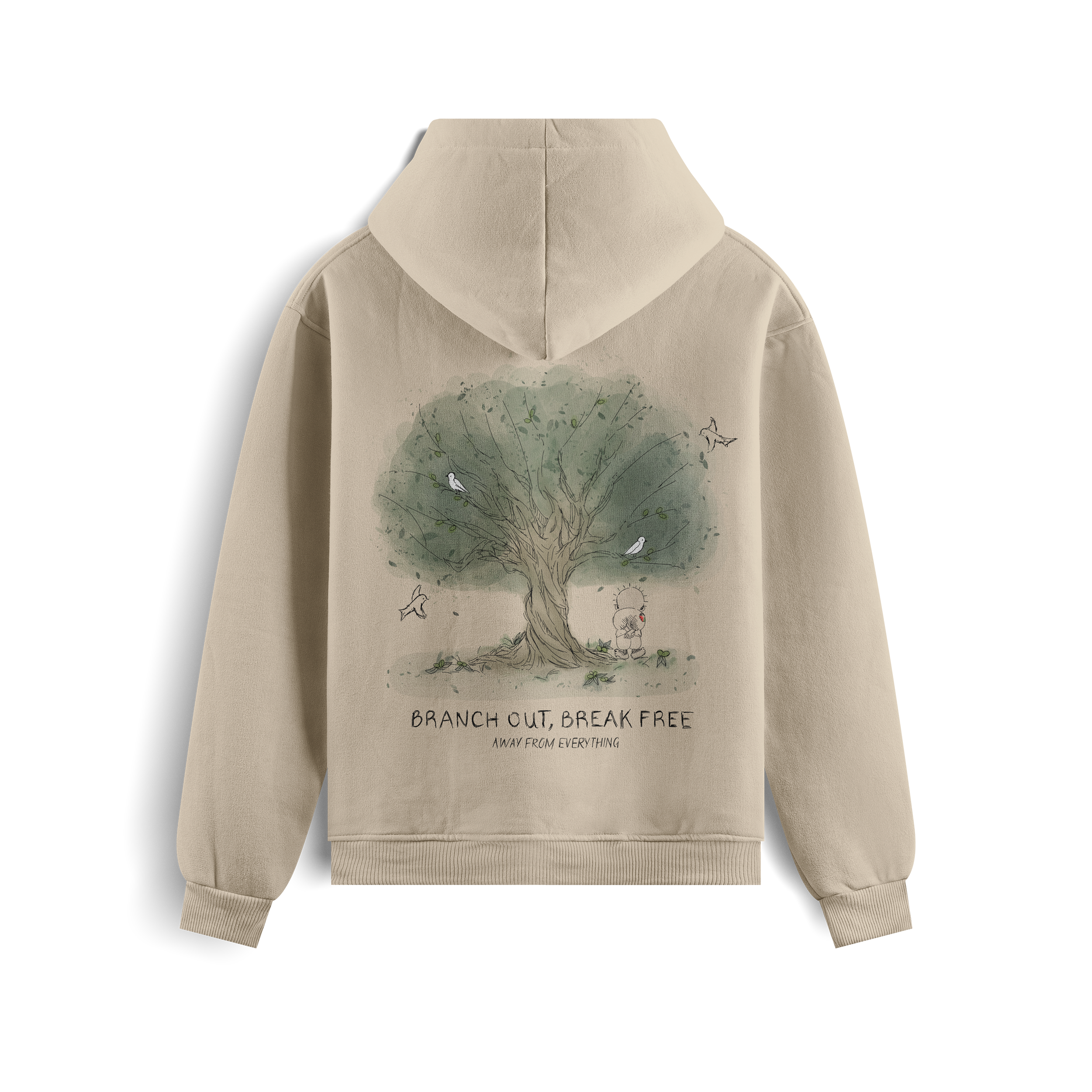 Olive Tree Hoodie - Tan