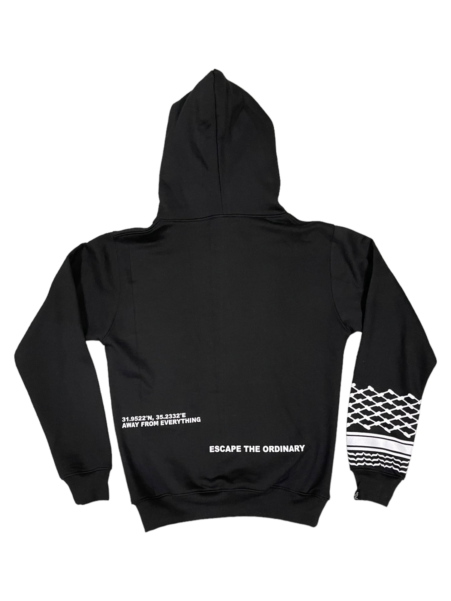 Keffiyeh Hoodie - Black