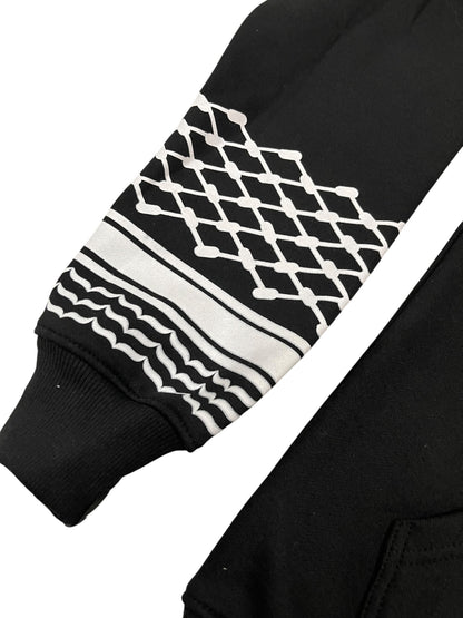 Keffiyeh Hoodie - Black