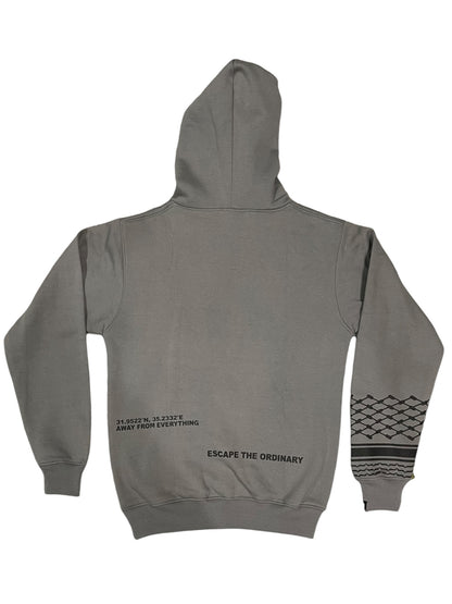 Keffiyeh Hoodie - Grey