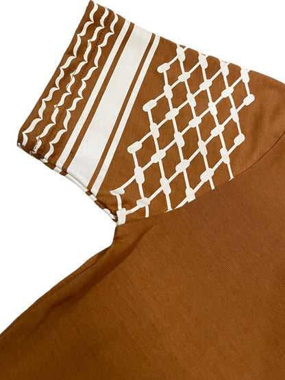 Keffiyeh Short Sleeve - Cinnamon