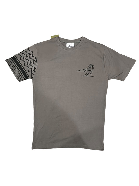 Keffiyeh Short Sleeve - Grey