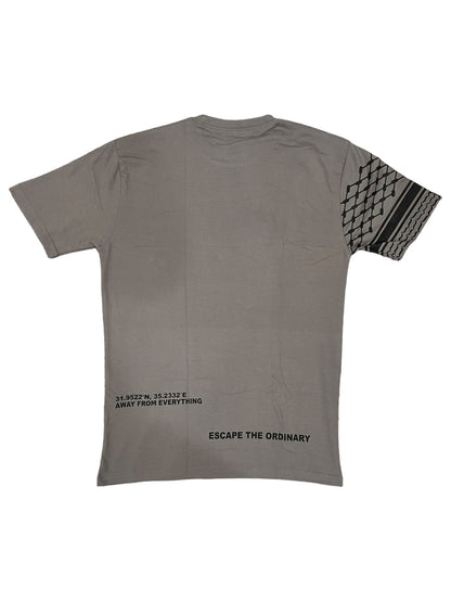 Keffiyeh Short Sleeve - Grey