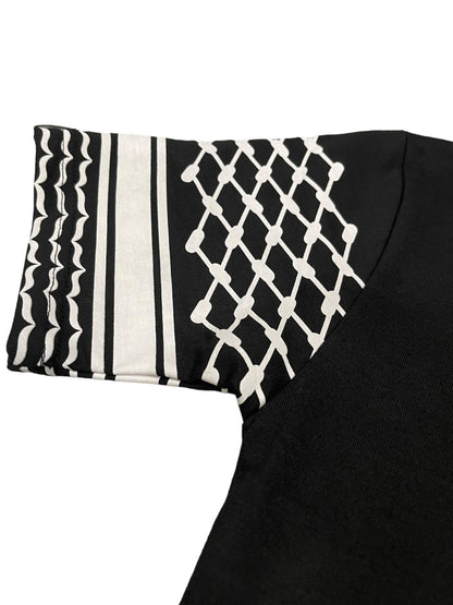 Keffiyeh Short Sleeve - Black